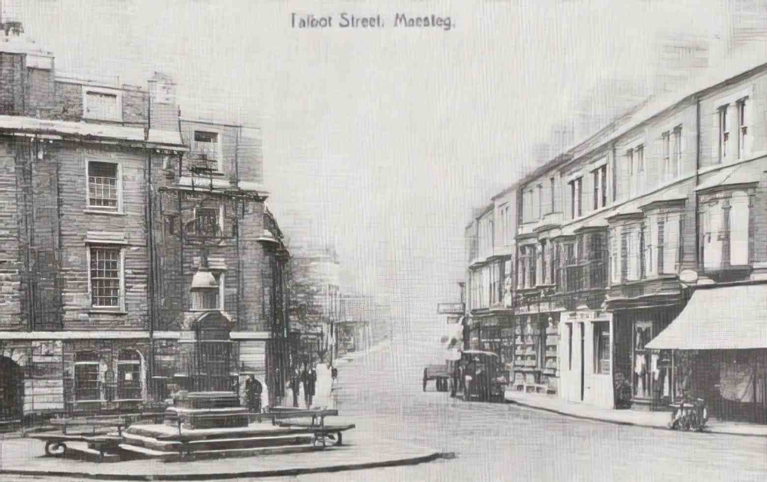 Maesteg Talbot Street II Vintage A4 Photo Print