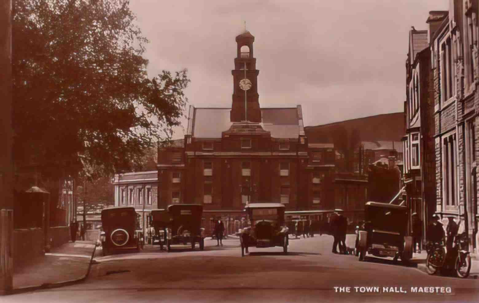 Maesteg Town Hall 1930s Vintage A4 Photo Print