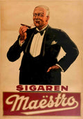 Maestro Cigars Vintage Vintage Retro Advert Poster A4 Photo Print