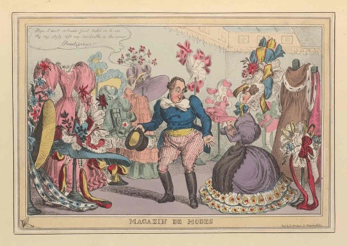 Magazine Modes Fashion GB Cartoon Vintage Retro Advert Poster