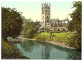 Magdalen Tower from the river Oxford Vintage A4 Photo Print