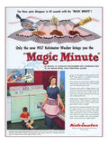Magic Minute Washing Machine 1957 Vintage Retro Advert Poster A4 Photo Print