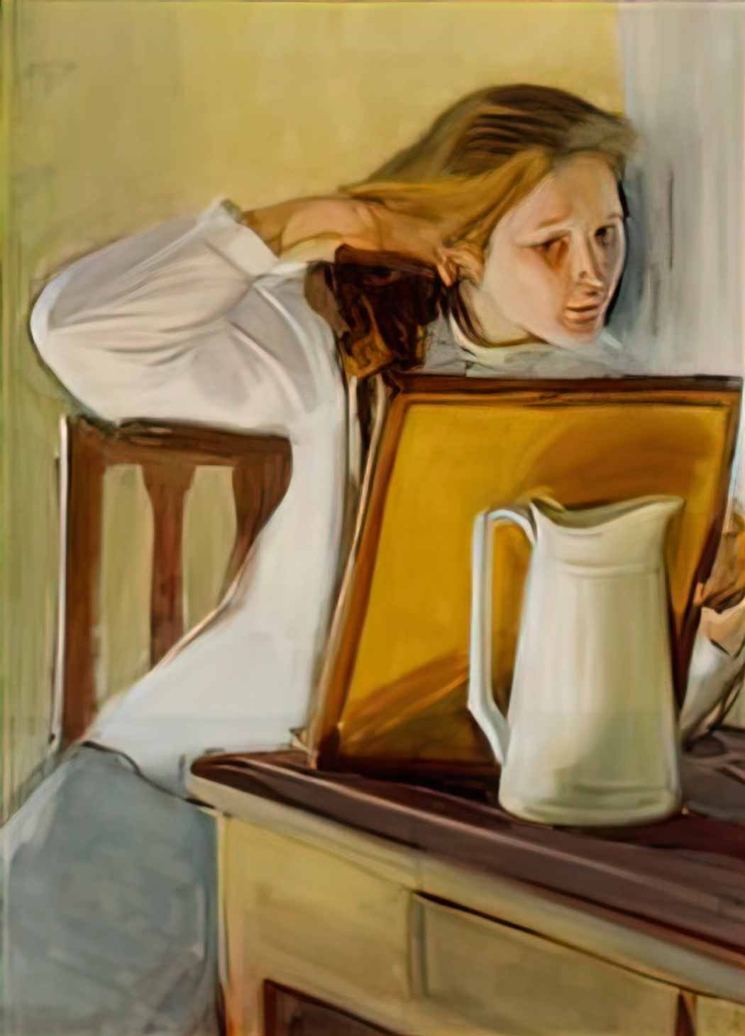 Magnus Enckell magnus enckell hiuksiansa suoriva tytt Art A4 Photo Print