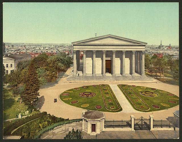 Main building Girard College Philadelphia Vintage A4 Photo Print