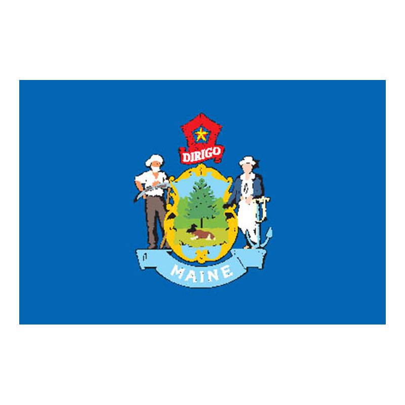Maine Flag N4043 A4 Photo Print