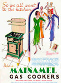 Mainnamel Gas Cookers Vintage Retro Advert Poster A4 Photo Print