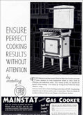Mainstat Gas Cooker Vintage Retro Advert Poster A4 Photo Print