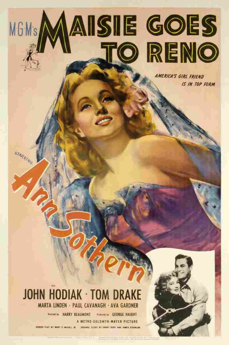 Maisie Goes to Reno 01  film star poster A4 Photo Print