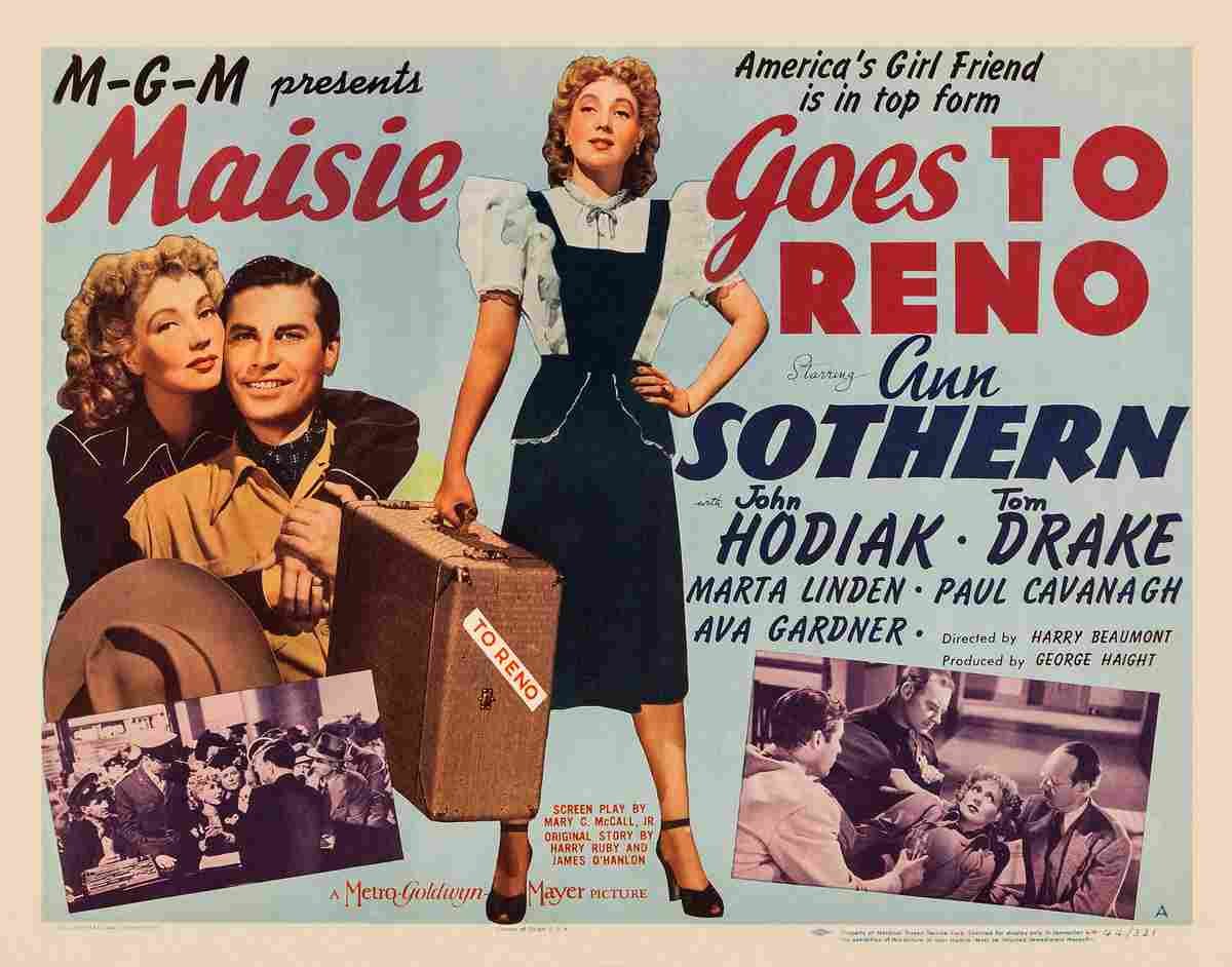 Maisie Goes to Reno 02  film star poster A4 Photo Print