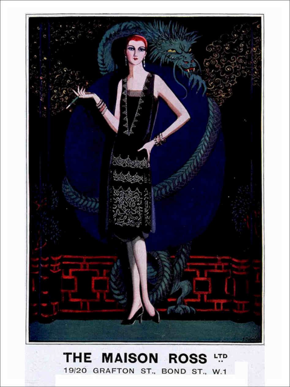 Maison Ross Art Deco Fashion Advert 1920s Vintage Retro Advert Poster A4 Photo 