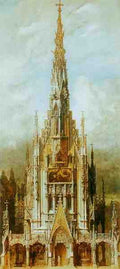 Makart Hans Gotische Grabkirche St Michael Turmfassade 5 A4 Photo Print