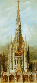 Makart Hans Gotische Grabkirche St Michael Turmfassade A4 Photo Print