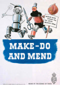 Make Do Mend 3 1940s Vintage Retro Advert Poster