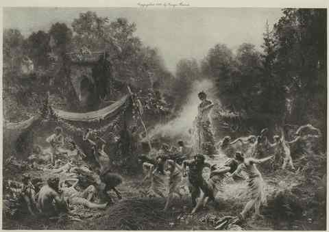 Makovsky Constantin Baccanal engraving by George Barrie A4 Photo Print