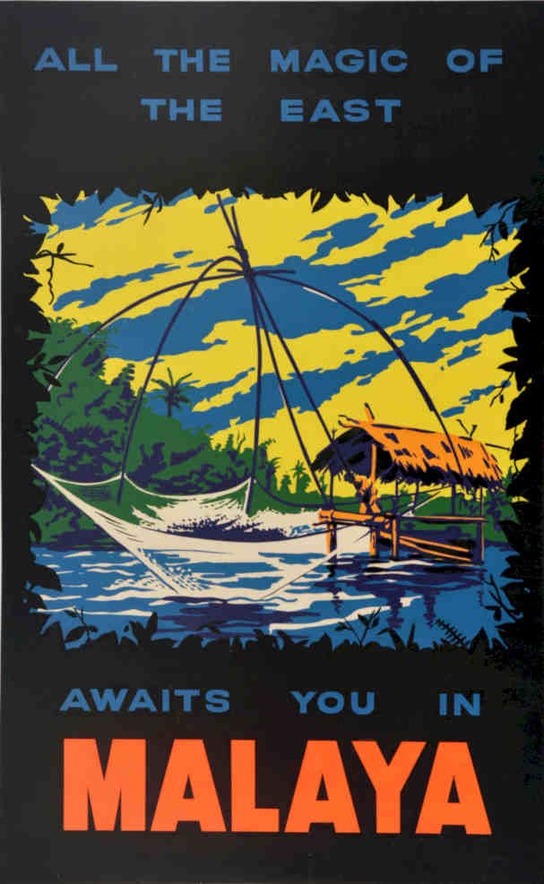 Malaya Fishing Boat Vintage Retro Advert Poster A4 Photo Print
