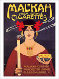Malkah Cigarettes Vintage Retro Advert Poster A4 Photo Print