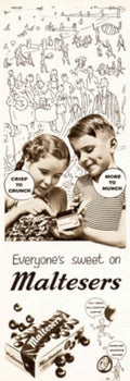 Maltesers Candy Kids Vintage Retro Advert Poster A4 Photo Print