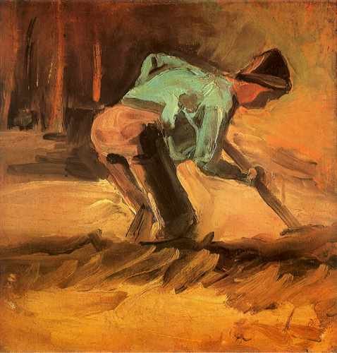 Man Digging 1882 A4 Photo Print