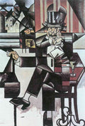 Man In Cafe 1 Juan Gris Abstract Art A4 Photo Print