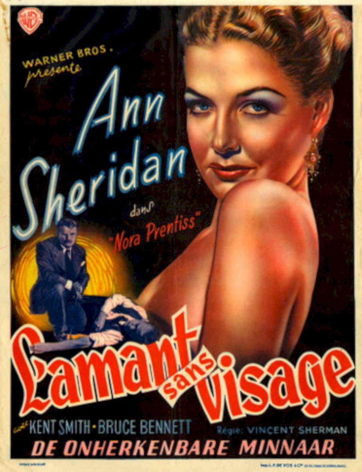 Man No Face 1940s Vintage Retro Advert Poster