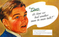 Man Talk Dad 1950s Vintage Retro Advert Poster