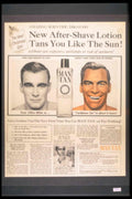 Man Tan Lotion 1950s Vintage Retro Advert Poster