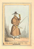 Man Whip Sovereign GB Cartoon Vintage Retro Advert Poster