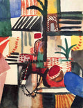 Man With A Donkey Macke A4 Photo Print