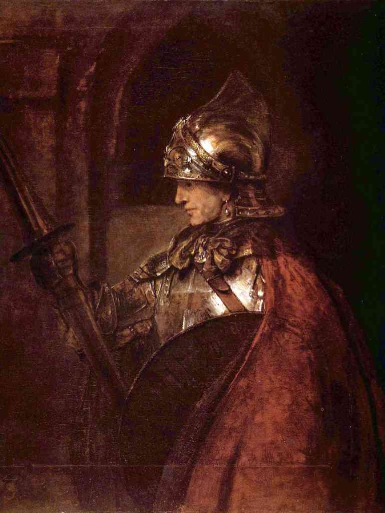 Man With Arms Alexander The Great Rembrandt A4 Photo Print