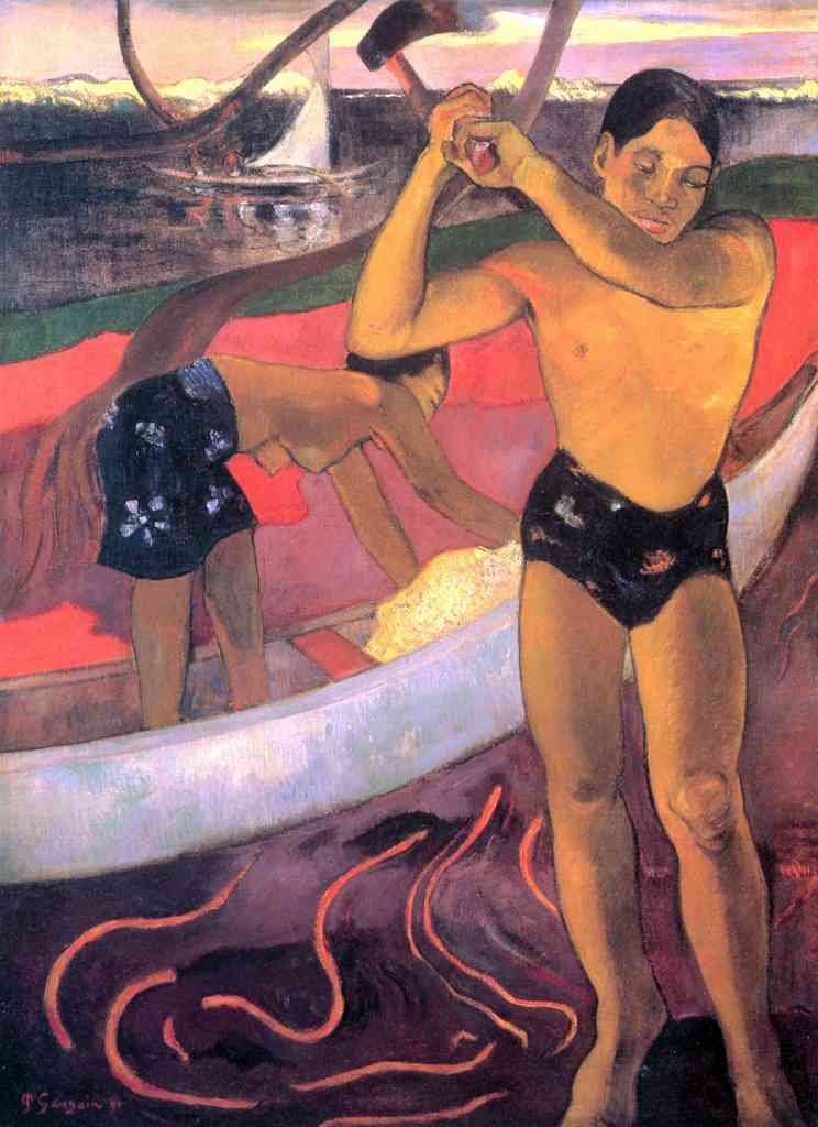 Man With Ax Gauguin A4 Photo Print