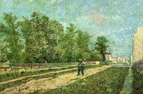 Man With Spade In A Suburb Of Paris 1887 A4 Photo Print