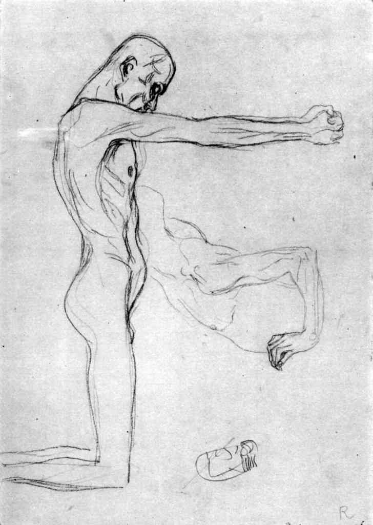 Man With With Outstretched Arms Klimt A4 Photo Print