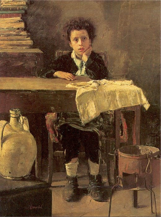 Mancini Antonio Italian 1852 1930 Art A4 Photo Print