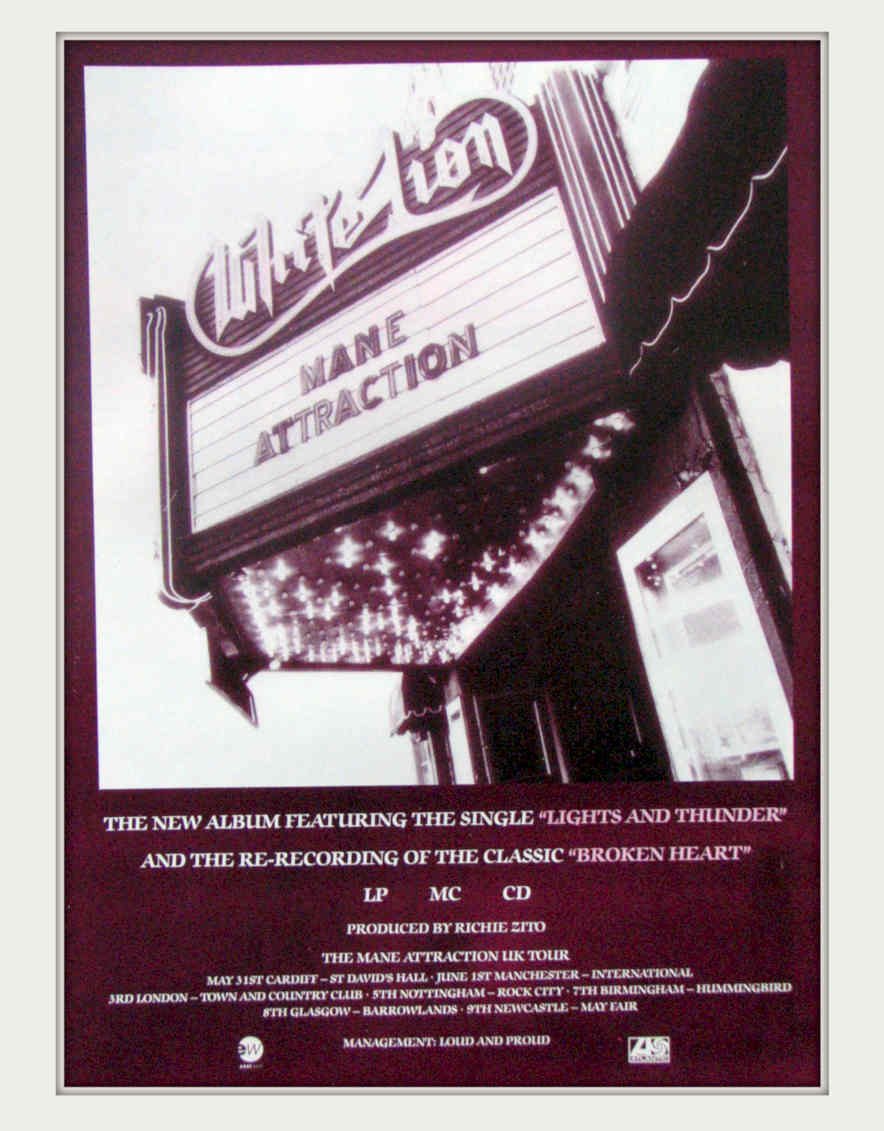 Mane Attraction Lights Vintage Retro Advert Poster A4 Photo Print