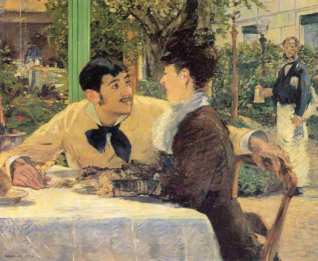 Manet edouard 1832 1883 Chez le pere Lathuille 1879 A4 Photo Print
