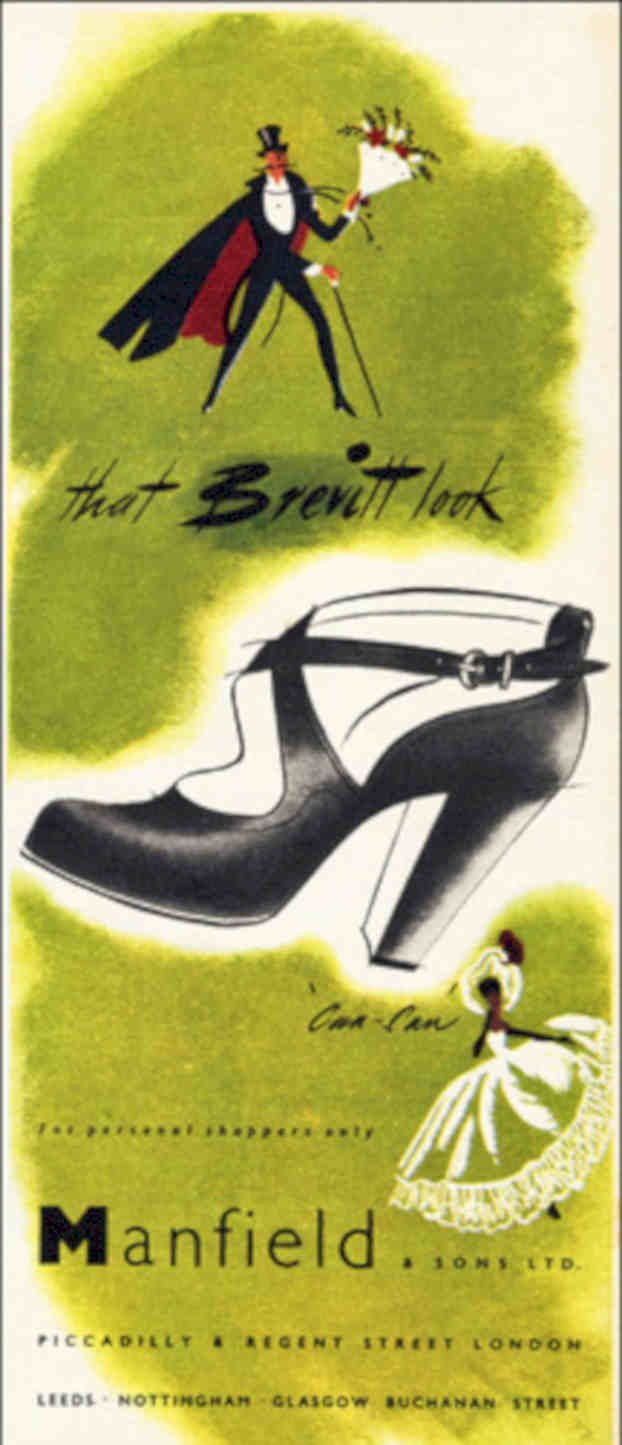 Manfield Brevitt Shoes Vintage Retro Advert Poster A4 Photo Print