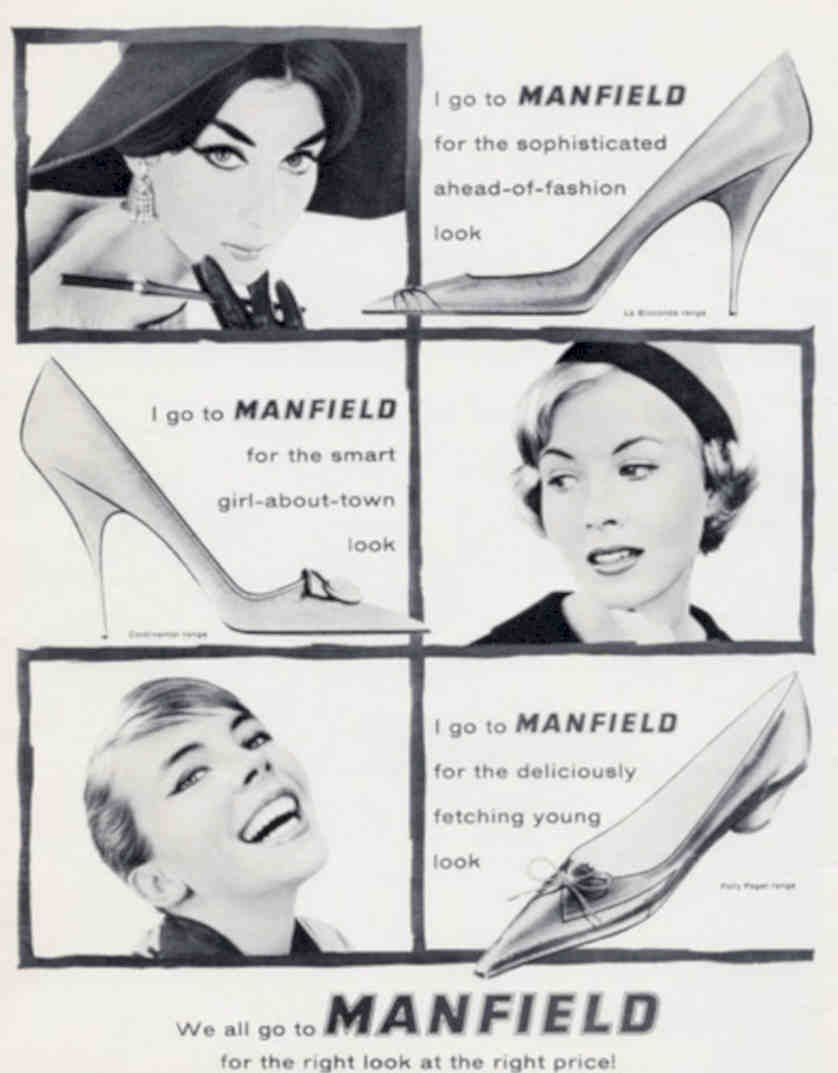 Manfield Heels Style Vintage Retro Advert Poster A4 Photo Print
