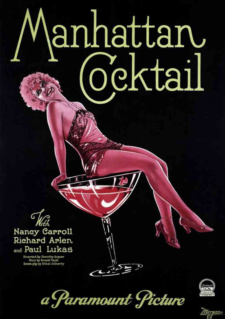 Manhattan Cocktail film A4 Photo Print