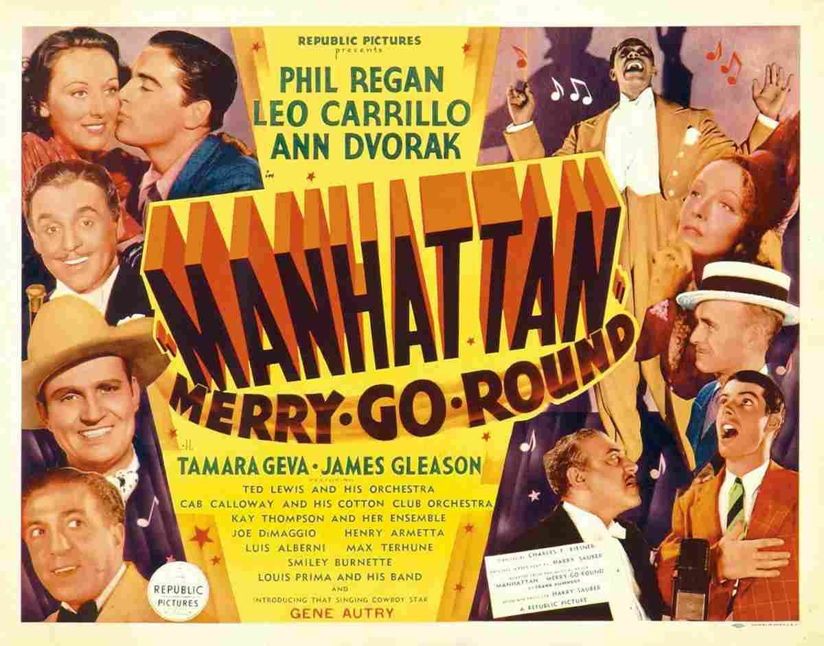 Manhattan Merry Go Round 02  film star poster A4 Photo Print