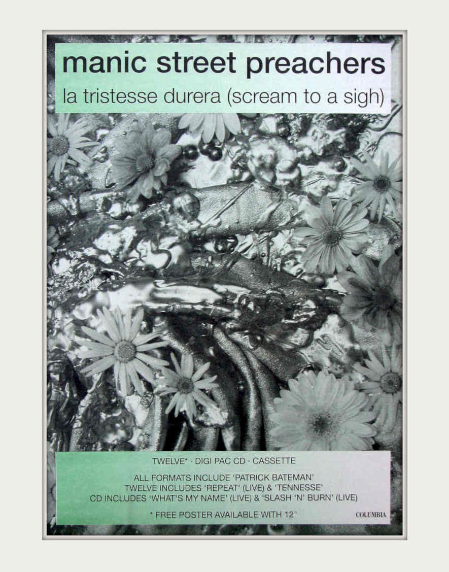 Manic Street Preachers 10 Vintage Retro Advert Poster A4 Photo Print