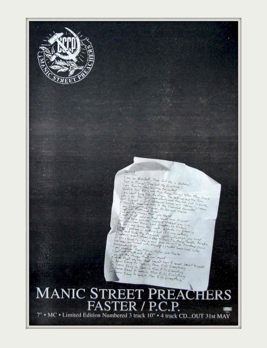 Manic Street Preachers 11 Vintage Retro Advert Poster A4 Photo Print