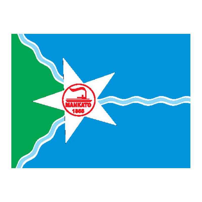 Mankato City Flag N6349 A4 Photo Print