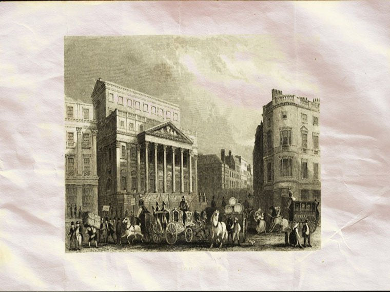 Mansion House Great Britain England 1830 Vintage A4 Photo Print