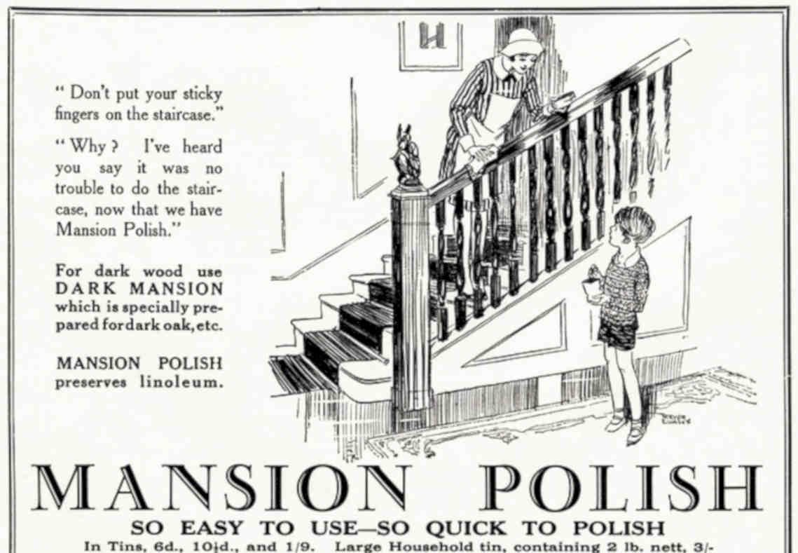 Mansion Polish Staircase Vintage Retro Advert Poster A4 Photo Print