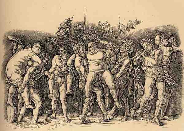 Mantegna Andrea Bacchanal With Silenus A4 Photo Print