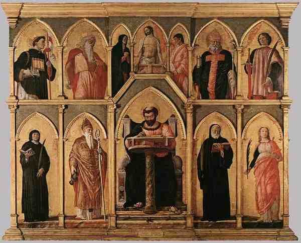 Mantegna Andrea San Luca Altarpiece A4 Photo Print