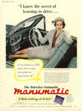 Manumatic Convertible Drive 1950s Vintage Retro Advert Poster