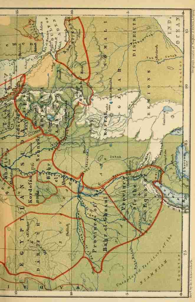 Map Egypt A Handbook for Travellers 1892 Sketch of the Nile Districts 2 A4 Photo Print