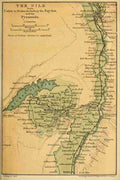 Map Egypt A Handbook for Travellers 1892 The Nile from Cairo to Feshn A4 Photo Print