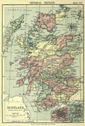 Map Imperial Britain 1898 Scotland A4 Photo Print